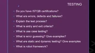 Accenture Python Robot Framework Interview Questions for exp 6 to 12 years #python #robotframework