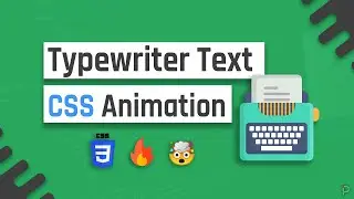 how to make an animated typewriter | html | css |css animation | code and web | web design