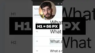 Standard font sizes in figma, 56px h1, etc