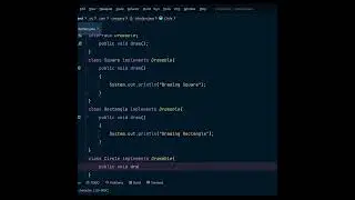 Interface example in JAVA || Methods implementation||#shorts #programming