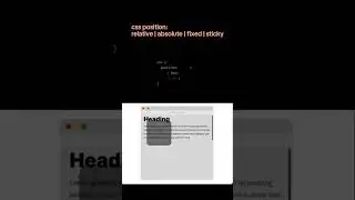 css position relative, absolute, fixed, sticky 