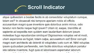 Scroll Indicator using html css and javascript