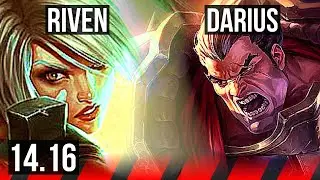 RIVEN vs DARIUS (TOP) | 8/0/7, Legendary, 500+ games | NA Diamond | 14.16