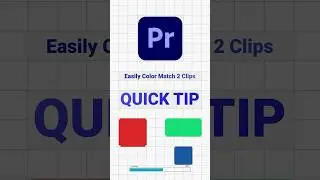 #premierepro Quick Tip - How to Color Match 2 Clips .. #pxlready #adobepremiere #tips