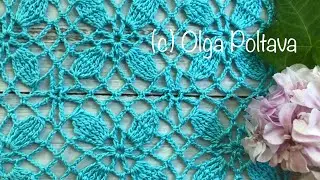 How to crochet lacy motif. Tablecloth, Table Runner, Summer Blouse. Crochet Motif Video Tutorial