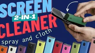 Clean📱in style: 2in1 spray and cloth smartphone screen cleaner