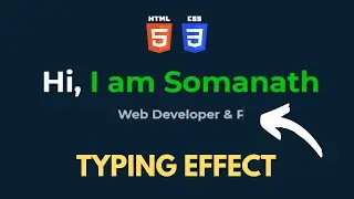 Auto Text Typing CSS Animation using HTML and CSS