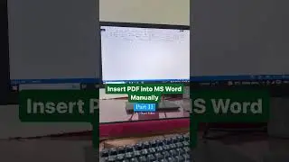 Part II | Insert PDF into MS Word Shortcut | MS Word | Tricks Manually 