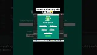 Create your own watsapp bot using python.#python #codeandteawithsamiullah #shortsfeed #shortcuts