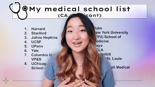 How to Make a GOOD Medical School List & sharing MINE!