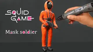 Squid game mask soldier making with 3d pen | 3d pen art | DM