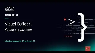 Oracle Visual Builder Crash Course