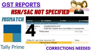 How to Rectify HSN Error in GST Reports in Tally Prime | GSTR1 Reports Problem in Tally Prime