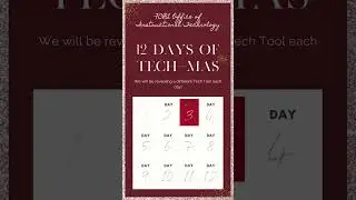 3rd Day of TECH-mas Screencastify 
