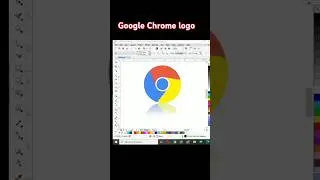 Google Chrome logo in corol draw|#google #googlechrome #coreldesign