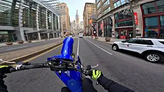 2023 YZ450F WHEELIES THROUGH THE CITY!