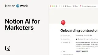 Notion at Work: AI for marketers