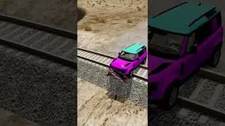 Impossible Weird Wave Rail Tracks VS Trains Crossing - BeamNG.Drive