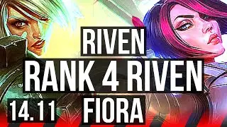 RIVEN vs FIORA (TOP) | Rank 4 Riven, 9 solo kills, 9/2/1 | NA Challenger | 14.11