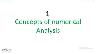1  Numerical Analysis with python.  Types of errors
