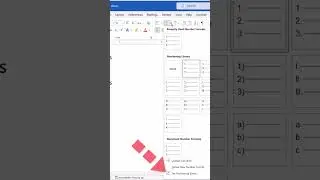 How to Start a List with a Different Number in Microsoft Word 🔢 #shorts