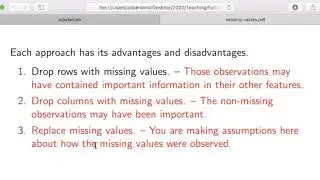 Dealing with Missing Values in Data Analysis. Drop the missing, or fill them in with something?