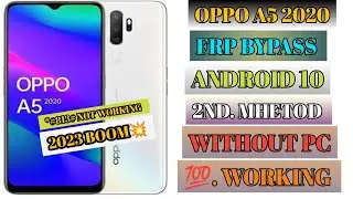 OPPO A5 2020 Frp Bypass Without PC New Method | OPPO A5 / A9 2020 Google Account Remove |CPH1933 Frp