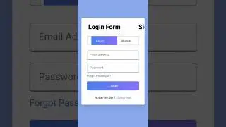 Login & Signup Form using Html, Css & JavaScript || Full Video link is in description. #trending