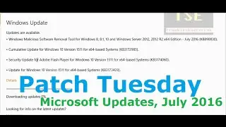 Patch Tuesday microsoft updates for Windows 10 (KB3172985) (KB3174060) (KB3173428) July 2016