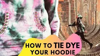 DIY Tie Dye Hoodie | Cool design! | Embellished | Skate Vibes | FASHION DIY