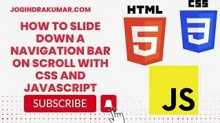 How to slide down a navigation bar on scroll with CSS and JavaScript #css #javascript #navigation