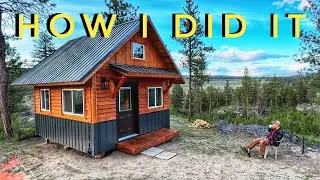 Start to Finish Timelapse: Building a Cozy Off Grid Cabin in the Mountains.