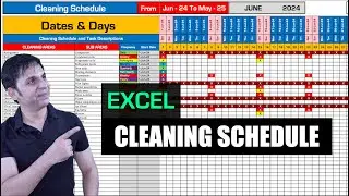 How To Create CLEANING SCHEDULE in Excel / Cleaning Schedule in Excel / Cleaning Schedule