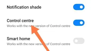 how to on off control centre redmi note 8, redmi note 8 control centre setting