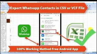 How to Export Whasapp Contacts in csv or vcf to Pc 1 Min