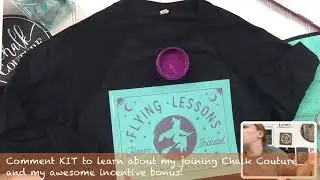 Halloween Flying Lessons Raglan Tee - Chalk Couture