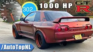 1000HP NISSAN GTR R32 *INSANE* 100-300KM/H & FLYBY SOUND by AutoTopNL