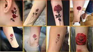 30+ Simple & Cute Red Rose Tattoos For Girls | Red Rose Tattoos For Girls | Womens Tattoos!