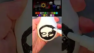 I drew a Scary Black from Sprunki with a Water Painting Pen