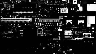 Black and White Glitch Animation with Tech Design - Motion Graphic Stock Video