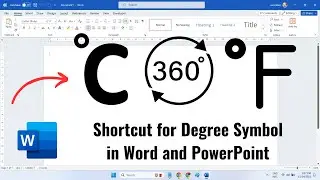 Shortcut for degree symbol in Word and PowerPoint