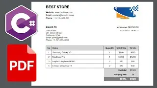 Generate PDF Invoice using ASP.NET Core and PDFSharp Library | Create PDF Documents using Csharp C#
