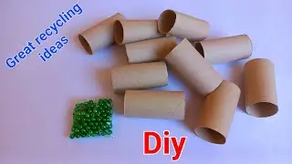 very nice ! Great recycling idea with toilet paper rolls - diy wall decor ideas