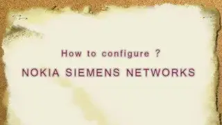 How to configure NOKIA SIEMENS NETWORKS  ADSL WiFimodem