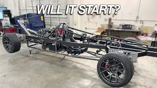 Building A Custom Single Seater Supercar Pt. 5 - Installing Engine And Trans. Will It Run?!?!