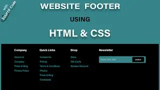 Footer HTML CSS | website footer design