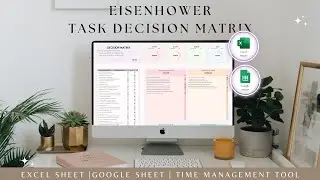 Eisenhower Decision Matrix Excel template google sheets Task Priority tracker Time Management