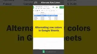 Alternating row colors in Google Sheets | #shorts