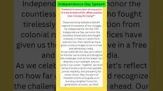 Best Independence Day speech 2024 #independenceday