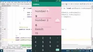 How to add two numbers without using any buttons in android studio Premiere